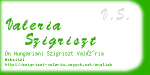valeria szigriszt business card